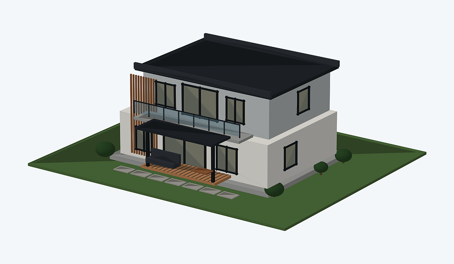 156 m² 4+1 İki Katlı Prefabrik Villa